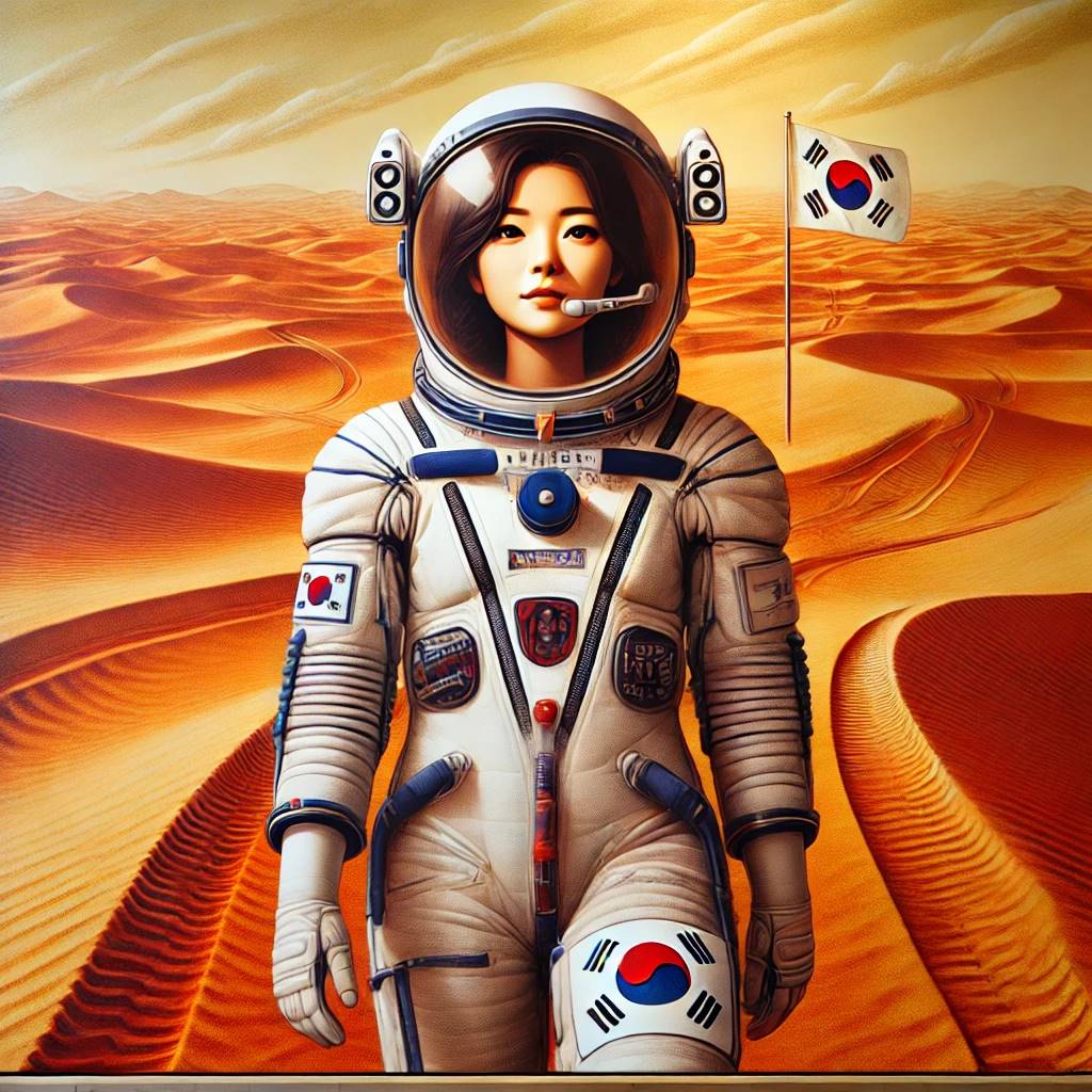 화성에 착륙한 우주인